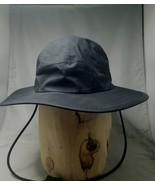 L.L.Bean Black Boonie Hat Solid Adult Size Medium Neck String 2.5&quot; Brim - £18.96 GBP