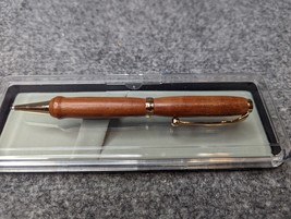 Slimline twist Pen. Gold Finish Walnut Body Hand Turned Pen - £20.40 GBP