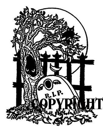 R.I.P. GRAVESTONE new halloween mounted rubber stamp - $8.50