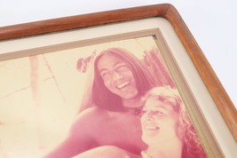 Vintage 1970s Hawaiian Family Topless Surfer Laughter Smiling Medium Color Photo - £17.97 GBP