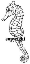 Sea Horse New Mounted Rubber Stamp - £4.33 GBP