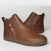 Timberland Leather Ankle Boot Womens 9 Skyla Bay Brown Faux Fur Lined A5U48 - $49.90