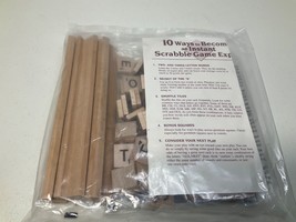 Complete New Unopened Set Of Scrabble Wooden Tiles, Holder Rack &amp; Instru... - $14.74