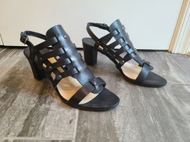 PAUL ANDREW Black Addison Caged Open Sandals - Size 39  - $229.99