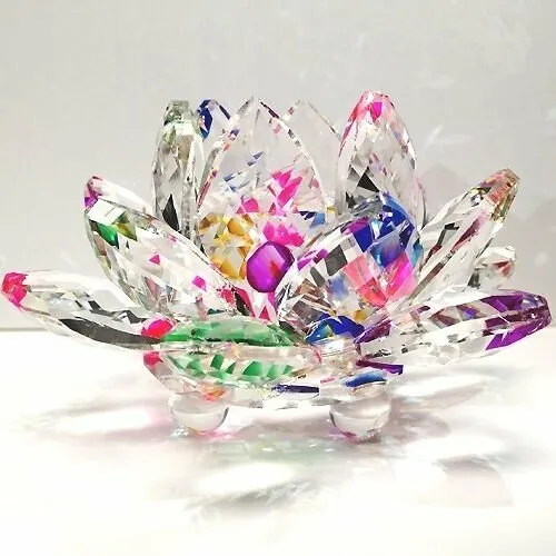 New Arrival 3&quot; Sparkle Crystal Lotus Flower with Gift Box - £27.97 GBP