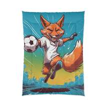 Fox Soccer Athletic Sport Anime Graphic Comforter - $132.53+