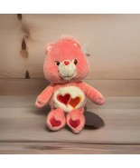 Vintage 2002 Care Bears Pink Love A Lot Bear 8&quot; Plush Stuffed Animal Pla... - $13.99