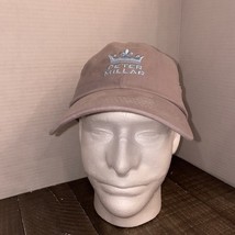 Peter Millar Hat Cap Strap Back Gray Cotton Blue Embroidered Crown Logo ... - $19.49