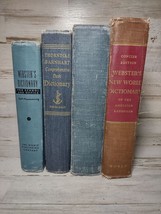 4 Vintage Dictionaries Webster&#39;s Thorndike Barnhart School Office 40s 50s 60s - £30.07 GBP