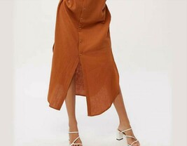 Bluivy button up maxi shirt dress Brick - $42.00