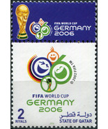 Qatar. 2006. FIFA World Cup Germany 2006 (MNH OG) Block of 1 stamp and 1... - £1.75 GBP