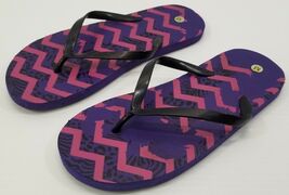 I) Purple Pink Women's Flip Flop Sandals Medium - $4.94