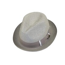 Men's Bently Soft Fedora Briad Straw Hat Stingy Brim Gino Gi217 Silver Gray image 3