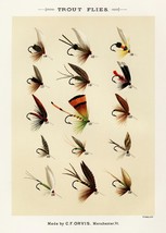 13840.Decor Poster.Room interior art design.Fishing fly.Fish market bait shop - £12.90 GBP+