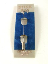 1980&#39;s - 1990&#39;s Sterling Love Birds Stick Pin New Old Stock 32117 - $14.99