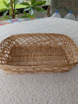 Natural Wicker Basket Gardening Serving Flower Rectangle - £14.93 GBP