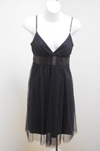 Lux Urban Outfitters 7 Dress Black Tulle Mesh Babydoll Cocktail Anthropologie - £14.17 GBP