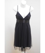 Lux Urban Outfitters 7 Dress Black Tulle Mesh Babydoll Cocktail Anthropo... - £14.08 GBP