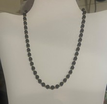 Monet Black Beaded Necklace Gold Tone Hardware Costume Jewelry - £12.03 GBP