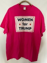 Gildan T-Shirt Women&#39;s Size XL Hot Pink Women For Trump Short Sleeve Cotton - £12.90 GBP