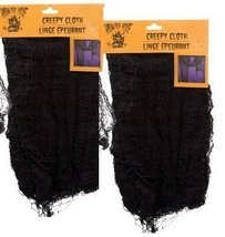 Black Creepy Cloth 30&quot; X 72&quot; - Set of 2 - Creepy Spooky Halloween Decora... - $7.41