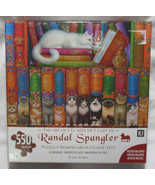 KI Puzzles 550+ Piece Puzzle THE ART OF RANDAL SPANGLER CAT BOOKSHELF - £24.91 GBP