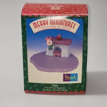 1999 Hallmark Merry Miniatures Piglet And House Ornament In Original Box - £11.24 GBP