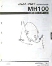 Yamaha MH100 Headphones &amp; Mic Original Service Manual Booklet, from Japa... - £11.66 GBP