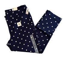 Old Navy Pixie Navy Blue w White Polka Dot Cropped Pants Womens 16 NWT - £16.72 GBP