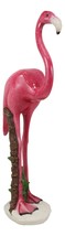 Tropical Rainforest Paradise Standing Pink Flamingo Bird Decor Statue 11.75&quot;H - £26.08 GBP