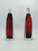 Ruby Red Mid Century Modern Carl Fagerlund For Orrefors Art Glass Table Lamps - £630.12 GBP