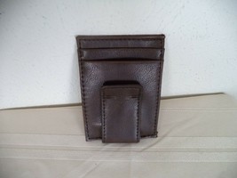 Men&#39;s Brown Wallet Attachment. Credit Card/ ID card Holder with Clip. - £6.88 GBP