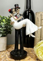 Ebros Love Never Dies Couple Wedding Groom Carrying Bride Skeleton Cake Topper - £19.97 GBP
