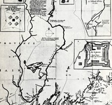 1970 Map Maine Kennebek Sagadahok River Art Print Vintage 1750s Thomas Johnston - £23.16 GBP