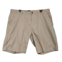 Volcom True to This Tan Khaki Chino Shorts Men&#39;s 38x9.5&quot; Pockets Preppy ... - $39.09 CAD