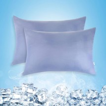 Cooling Pillow Cases, King Size Set Of 2 With Double Sided Cold, Moisture Wickin - £26.91 GBP