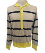 Matinique Blue Striped and Green 1/2 Button Down Sweater, Men&#39;s Size XL - $18.99