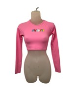 $115 Fiorucci Women&#39;s Pink Long Sleeve Logo Crop Top Size XS - £27.10 GBP