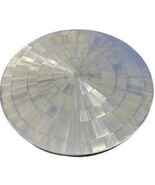 Selenite Stone Round Countertop Dine Coffee Table Handmade Sunburst Patt... - €327,85 EUR+