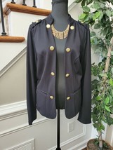 Torrid Women&#39;s Black Rayon &amp; Nylon Military Long Sleeve Buttons Blazer- Large - £31.46 GBP