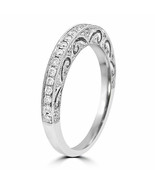 0.35Ctw Art Deco Diamond Vintage Wedding Band Ring Women&#39;s 14k White Gol... - £25.71 GBP