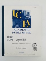 UCLA Academic Publishing 2010 Japanese Linguistics Textbook - £26.74 GBP
