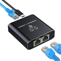 Ethernet Splitter 1 to 2 High Speed 1000Mbps Gigabit RJ45 Internet Ether... - £29.88 GBP
