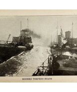 1914 WW1 Print Modern Torpedo Boats Nautical Antique Military War Collec... - $39.99