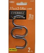 Lot of 3  Everbilt 0.170 in. x 2-1/4 in. Stainless Steel Rope S-Hook (2-... - $6.98 CAD