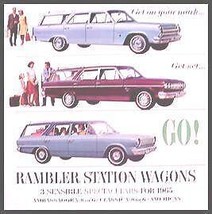 1965 Rambler Station Wagon Brochure Original 65, Ambassador American Cla... - $12.26