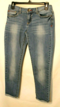 TOMMY HILFIGER JEANS SIZE 2R LIGHT BLUE CROPPED ANKLE SKINNY ROLLED CUFF... - $15.76