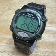 Timex Expedition Digital Quartz Watch Men 100m Black Green Chrono New Battery - £22.77 GBP