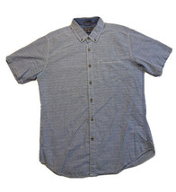 Eddie Bauer Short Sleeve Button Down Shirt Blue Stripes Mens Medium Clas... - $8.80