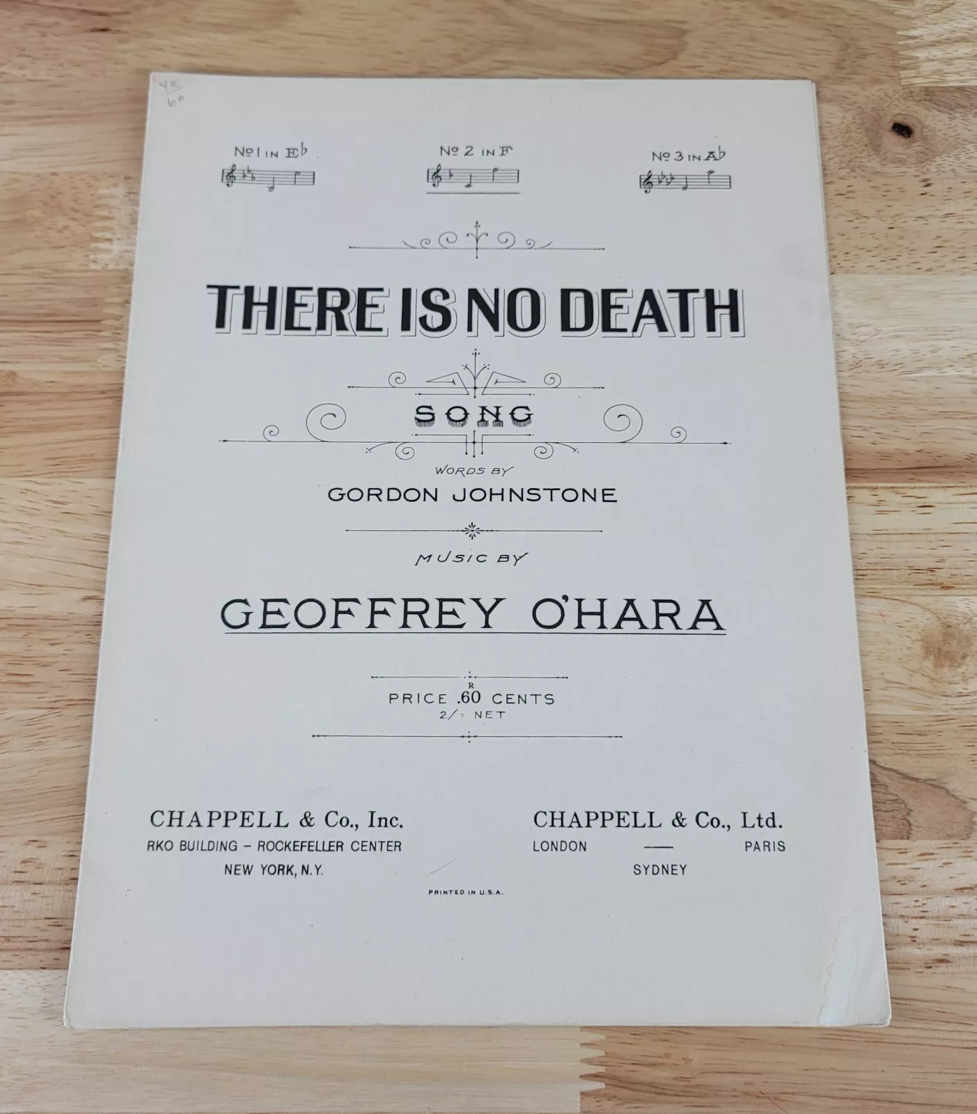 There Is No Death (sheet music) - $6.00